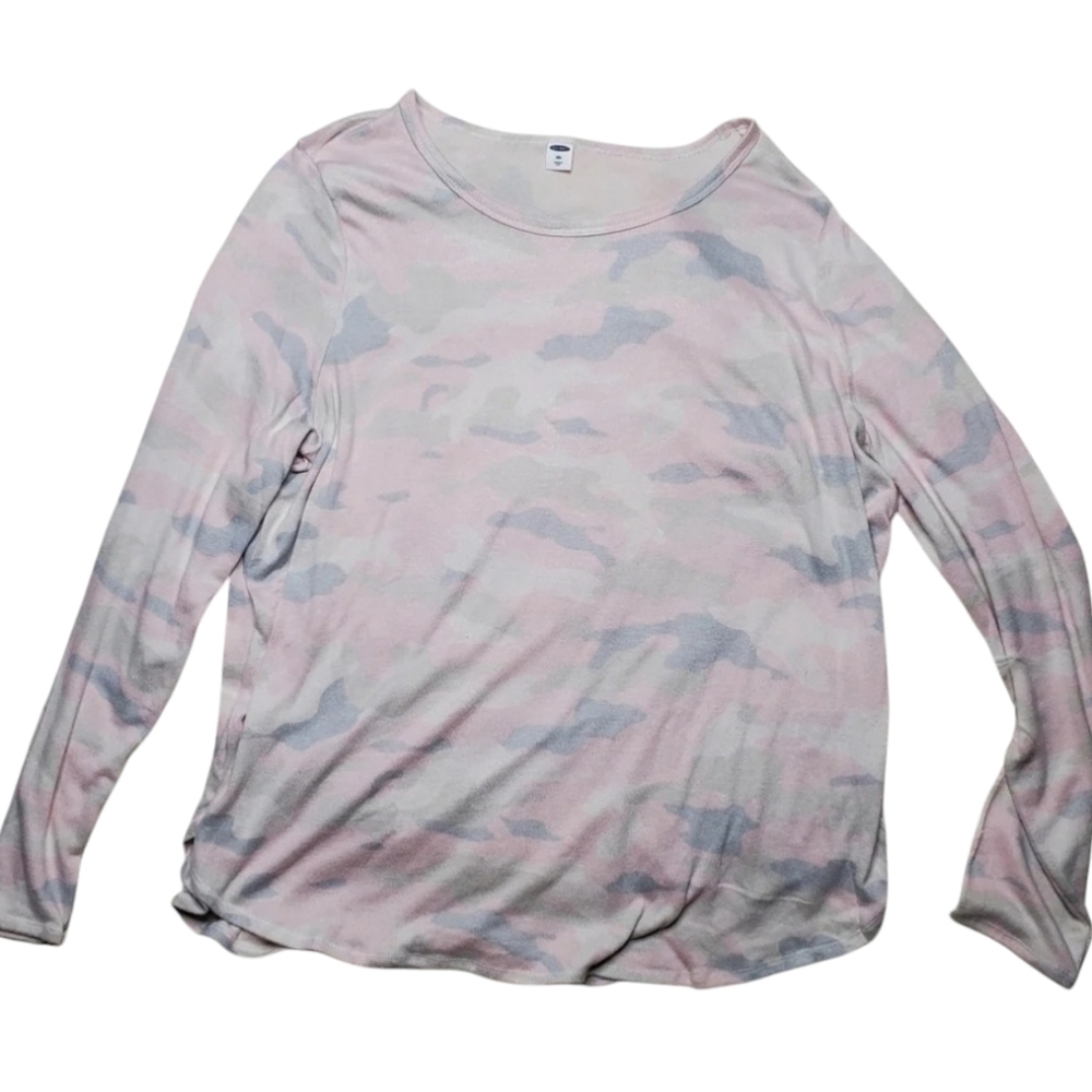 Old Navy Pink‎ Camo Long Sleeve Top Size: XXL